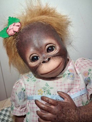 Monkey baby doll - doll,, bambola